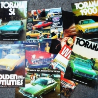 Group lot vintage car sales brochures - TORANA GTR, 1900, S & HOLDEN MONARO etc - Sold for $98 - 2015