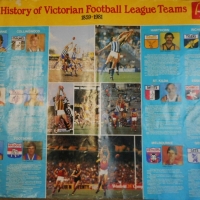 Original Macdonalds 'History of Victorian Football League Poster 1959 - 1981 - Sold for $24 - 2015