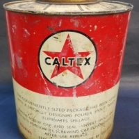 Vintage Caltex fuel tin with pouring spout & handle - Sold for $61 - 2015