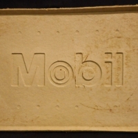 Vintage MOBIL pressed pulp cardboard oil drip tray - Sold for $37 - 2015