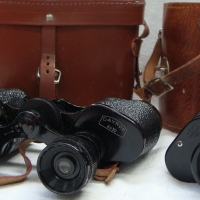 2 x vintage optical items incl Deraisme Paris cased binoculars & a cased Japanese Sunbeam monocular - Sold for $49 - 2015