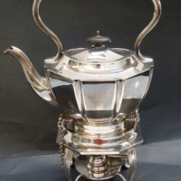 Edwardian silver plated SPIRIT KETTLE- maker's mark sighted - gcond - Sold for $134 - 2015