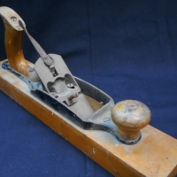 Transitional Jack plane in beech wood  Steel By Ohio Tool Co #027 - 15 inches long - Sold for $61 - 2015