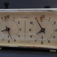Vintage Jantaz Chess clock - white plastic case - made in USSR - Sold for $67 - 2015