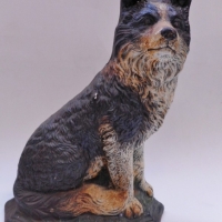 Cast iron reproduction flat back Collie dog doorstop - Sold for $30 - 2015