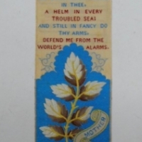 c1900 Embroidered silk Stevengraph bookmark 'To MY Dear Mother, marked to verso as made by TStevens, Coventry - Sold for $34 - 2015