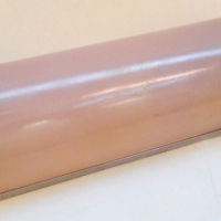 Art Deco wall light with chrome bandingfixtures and rounded pink shade - Sold for $85 - 2015