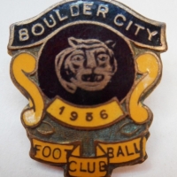 Vintage enameled badge - Boulder City Football Club 1936 - Sold for $27 - 2015