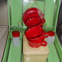 Picnicmaster Servapic set in Vintage Lime Green Bakelite case with red Bakelite contents by The British Vacuum Flask Company - Sold for $116 - 2015