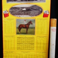 1939 Capstan Tobacco Calendar featuring the finish of the 1938 Melbourne Cup won by catalogue in original Capstan Cigarette tubing - Sold for $366 - 2015
