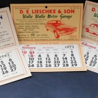 3 x Vintage Holden Calendars 1962 Featuring EJ 1968 HK (missing the January page) and 1972 HQ, all with compliments from D E Lieschke & Son Walla Wall - Sold for $122 - 2015