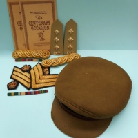 Group incl Australian military cap, majors badges, Braids and cricket brochures - Sold for $30 - 2015