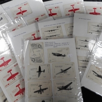 Group of WW2 British and German  Aeroplane identification swap cards from Aeroplane magazine - Sold for $37 - 2015