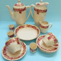 Vintage Royal Doulton part tea and coffee set - tea and coffee pots, jugs, tea cups and saucers - pattern d5533 - Sold for $110 - 2015