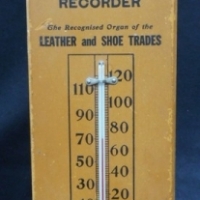 Vintage advertising thermometer for the Australian Leather Journal Boot and Shoe recorder - Sold for $43 - 2015