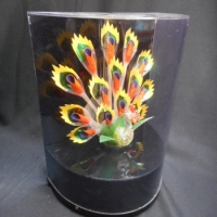 Vintage kitsch fiber optic peacock lamp - Sold for $34 - 2015