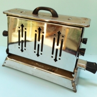 1950s Metelec chrome 4 slice toaster with drop down sides - Sold for $24 - 2015