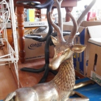 Large Vintage style heavy Brass DEER Figure - Sold for $85 - 2015