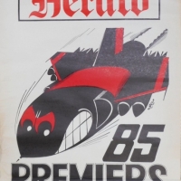 1985 Weg Premiership Fotoball Poster  - Weekend Herald  - Essendon Bombers premiers - Sold for $37 - 2015