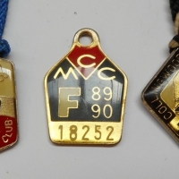 3 x Medallions MCC 1988, 1990 and Collingwood Magpies Football Club 1972 - Sold for $30 - 2015