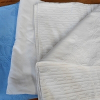 3 x vintage Marcella quilts - 2 x white, 1 x blue - Sold for $79 - 2015