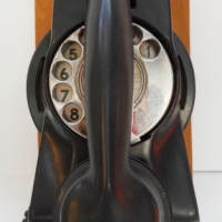 Unusual 1950s back Bakelite wall mounted telephone - Sold for $73 - 2015