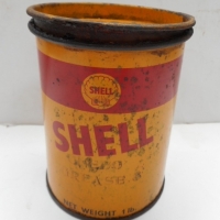 Vintage Shell Unedo grease tin - 1lb - Sold for $49 - 2015