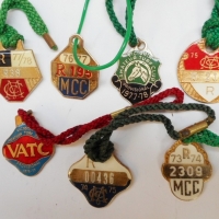 Group lot 1970s MCC & horse racing medallions inc enameled etc - Sold for $24 - 2015