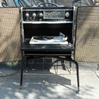1970s Pye Black Box portable Stereo system with drop down turntable - Sold for $122 - 2015