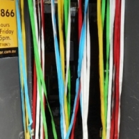 1970s single door colourful plastic fly strips - Sold for $73 - 2015