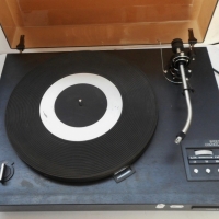 Lenco L45 record player with Perspex lid - Sold for $134 - 2015