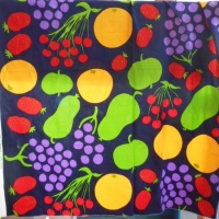 1960's Tori fruit print  Finish made fabric designed by Maija Isola - Sold for $24 - 2015