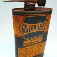 1940s Golden Fleece Home lubricant tin with hexagonal label - Sold for $183 - 2015