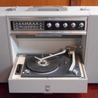 1968 National Panasonic portable Super Phonic Stereo with fold down turntable in working condition - Sold for $92 - 2015