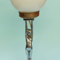 Art Deco Chrome Diana Lamp with white ball shade - Sold for $281 - 2015
