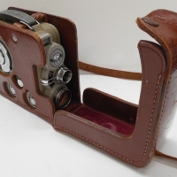 Eumig C3 8mm movie camera hand wound in leather case - Sold for $43 - 2015