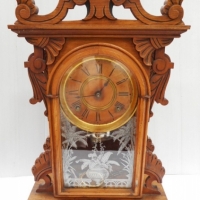 c1900 Ansonia Clock in fretwork case with 5 inch dial - Sold for $183 - 2015