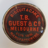 1920s TB Guest & Co Melbourne Biscuit and cake manufacturers advertising purse mirror - Sold for $49 - 2015