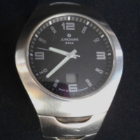 Modern Gents Junghans radio controlled wristwatch - serial numbers and other numbers sighted - Sold for $37 - 2015