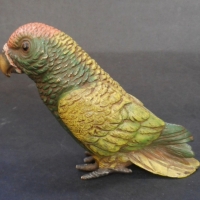 Victorian cold painted bronze parrot figure by Franz Bergmann Austria - Sold for $305 - 2015