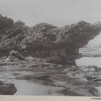 Black and white photograph of Eagle Rock Warnambool by Arthur Jordan - Sold for $43 - 2015
