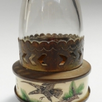 Small eastern NIGHT LIGHT - Brass w Engraved IVORY BAND to middle featuring EAGLE - Sold for $37 - 2015