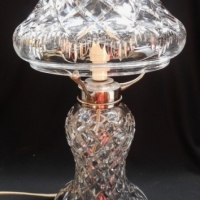 Tall  1930's cut crystal Boudoir lamp - Sold for $171 - 2015