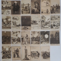 Approx 23 x Circa WW1 Bruce Bairnsfather postcards - Fragments from France - series 1, 2, 3, & 4 - Sold for $55 - 2015