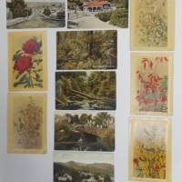 Group of Australian postcards c 1900 incl Healesville, Warburton, Botanical gardens Melbourne, Victoria st Daylesford and Hepburn springs - Sold for $61 - 2015
