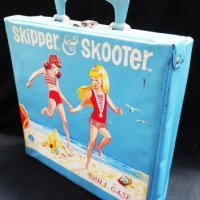 Vintage Mattel blue vinyl Skipper & Skooter Doll case - Sold for $30 - 2015