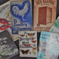 Group lot Vintage books and ephemera incl Beekeeping, Poultry farming, Pigeon Racing, etc - Sold for $30 - 2015