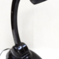 c1920s Art Deco brown Bakelite desk lamp with curved neck - Sold for $73 - 2015