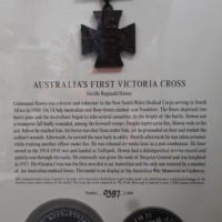 Framed Reproduction Victoria Cross and proof year 2000 2 ounce silver coin limited edition of 1000 - Sold for $73 - 2016