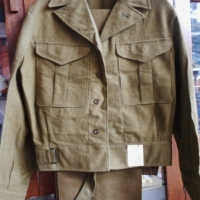 Vintage Australian Army battle jacket and trousers - new old stock with original tags sighted - Sold for $27 - 2016